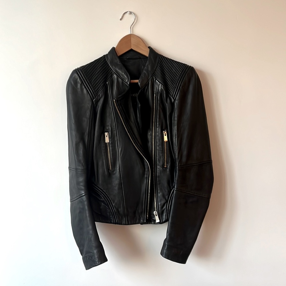 Maje Leather black jacket